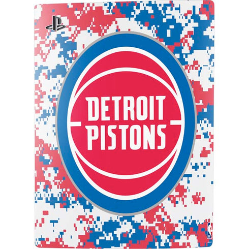 NBA Detroit Pistons Digi Camo PS5 Digital Edition Console Skin