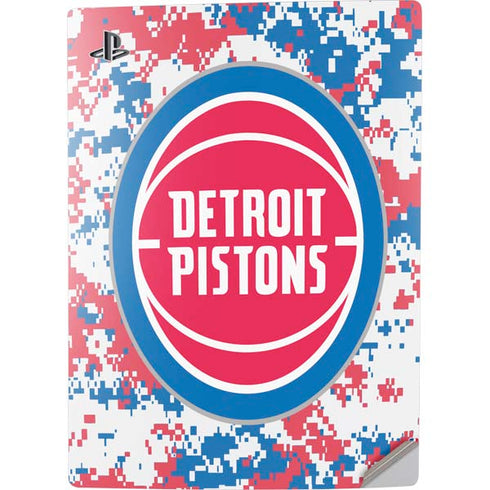 NBA Detroit Pistons Digi Camo PS5 Digital Edition Console Skin