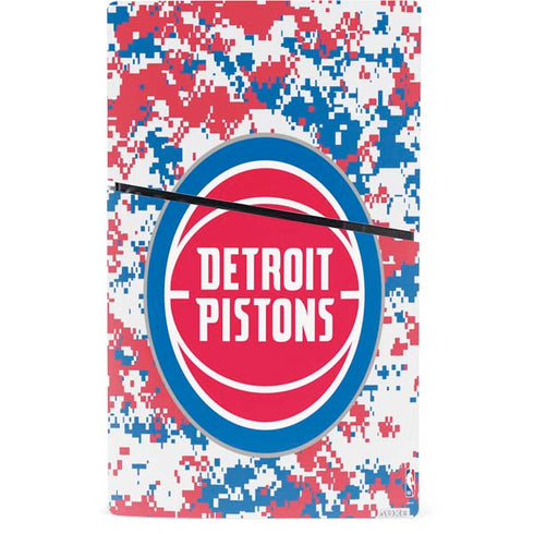 NBA Detroit Pistons Digi Camo PS5 Slim Digital Edition Bundle Skin