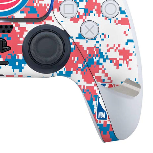 NBA Detroit Pistons Digi Camo PS5 Slim Digital Edition Bundle Skin