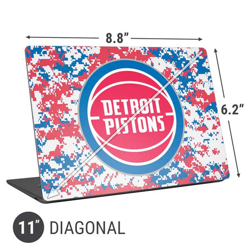 NBA Detroit Pistons Digi Camo Universal Laptop 11in (8.8 x 6.2in) Skin