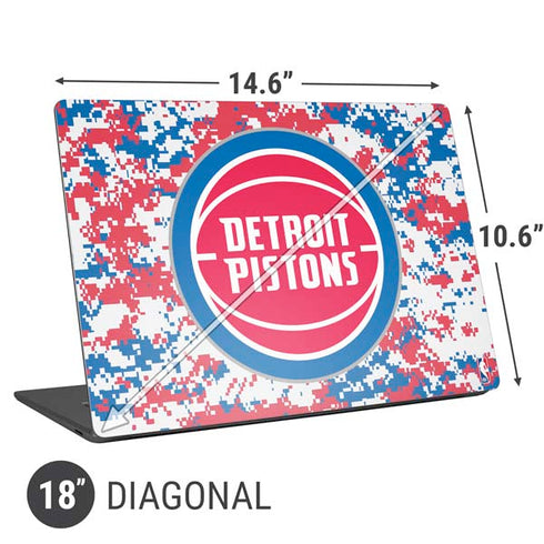 NBA Detroit Pistons Digi Camo Universal Laptop 18in (14.6 x 10.6in) Skin