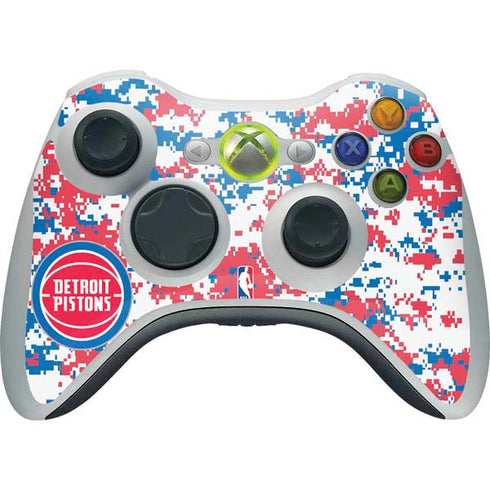 NBA Detroit Pistons Digi Camo Xbox 360 Wireless Controller Skin