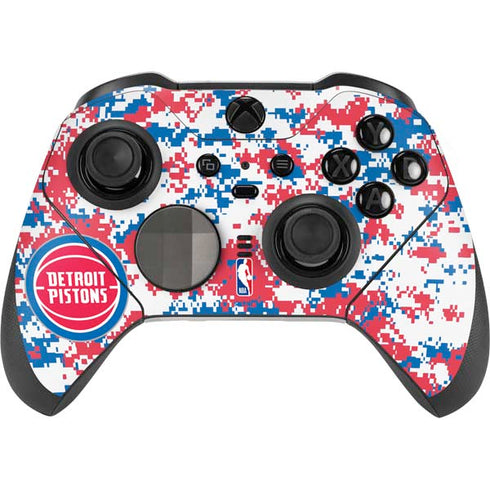 NBA Detroit Pistons Digi Camo Xbox Elite Wireless Controller Series 2 Skin