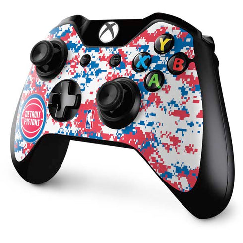 NBA Detroit Pistons Digi Camo Xbox One Controller Skin