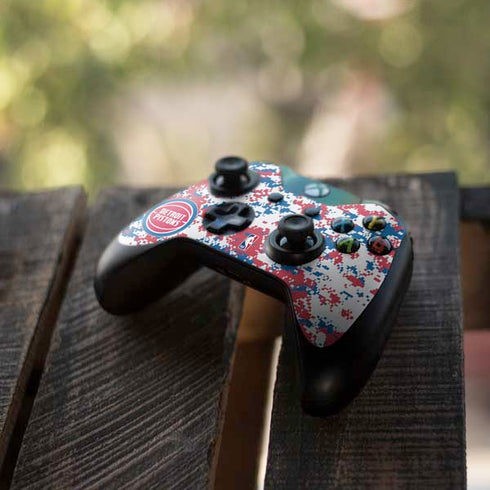 NBA Detroit Pistons Digi Camo Xbox One Controller Skin