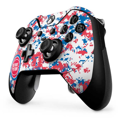 NBA Detroit Pistons Digi Camo Xbox One Elite Controller Skin