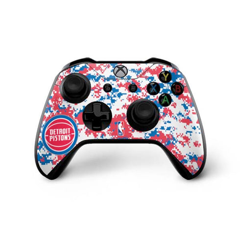 NBA Detroit Pistons Digi Camo Xbox One X Controller Skin