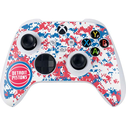 NBA Detroit Pistons Digi Camo Xbox Series S Controller Skin