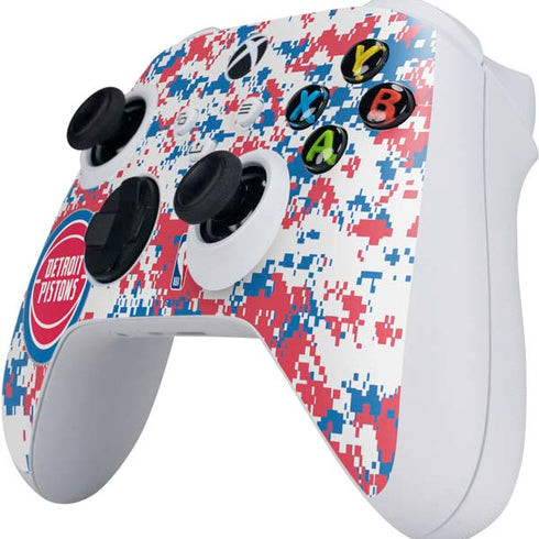 NBA Detroit Pistons Digi Camo Xbox Series S Controller Skin