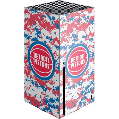NBA Detroit Pistons Digi Camo Xbox Series X Console Skin
