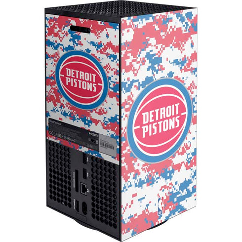 NBA Detroit Pistons Digi Camo Xbox Series X Console Skin