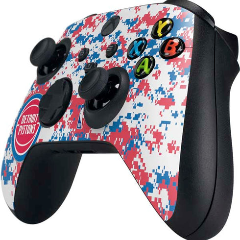 NBA Detroit Pistons Digi Camo Xbox Series X Controller Skin