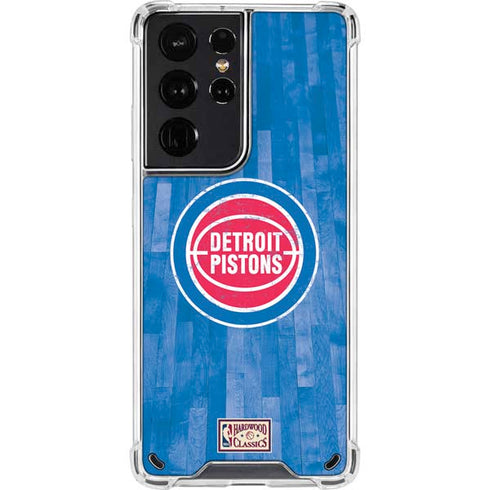 NBA Detroit Pistons Hardwood Classics Galaxy S21 Ultra 5G Clear Case