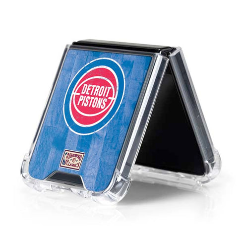 NBA Detroit Pistons Hardwood Classics Galaxy Z Flip5 5G Clear Case