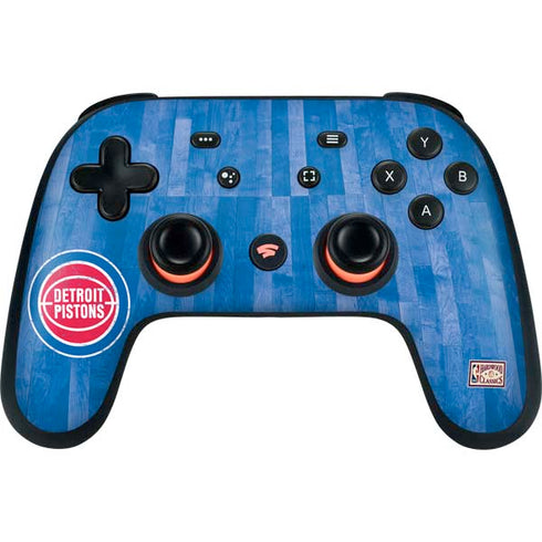 NBA Detroit Pistons Hardwood Classics Google Stadia Controller Skin