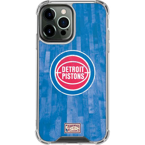 NBA Detroit Pistons Hardwood Classics iPhone 14 Pro Max Clear Case