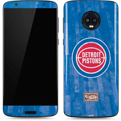 NBA Detroit Pistons Hardwood Classics Moto G6 Skin