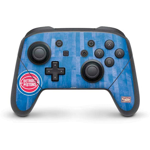 NBA Detroit Pistons Hardwood Classics Nintendo Switch Pro Controller Skin