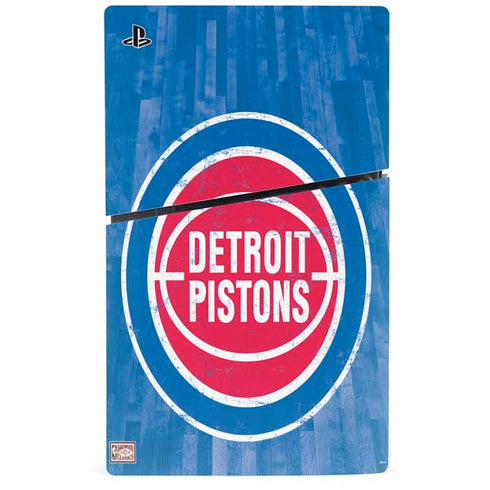 NBA Detroit Pistons Hardwood Classics PS5 Slim Disk Console Skin