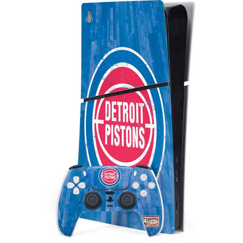 NBA Detroit Pistons Hardwood Classics PS5 Slim Digital Edition Bundle Skin