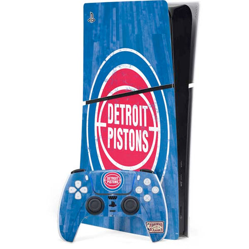 NBA Detroit Pistons Hardwood Classics PS5 Slim Digital Edition Console Skin