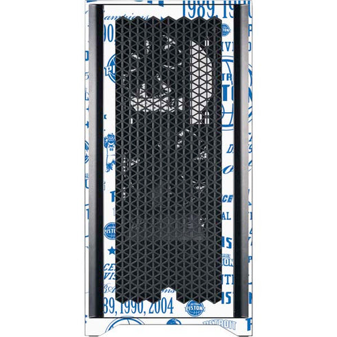NBA Detroit Pistons Historic Blast Corsair 4000D Tempered Glass Mid-Tower ATX Case Skin