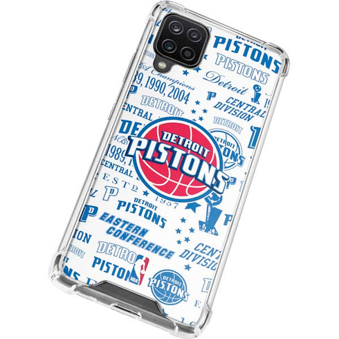 NBA Detroit Pistons Historic Blast Galaxy A12 Clear Case