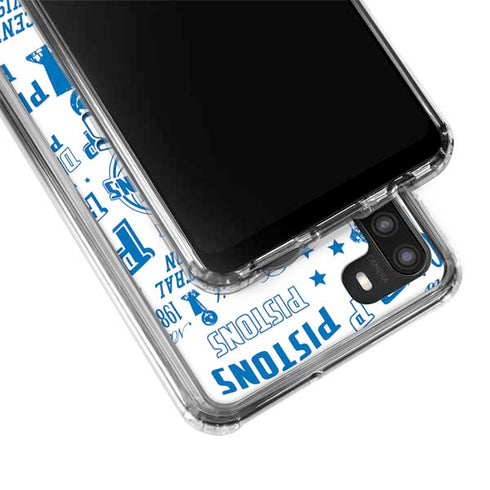 NBA Detroit Pistons Historic Blast Galaxy A21 Clear Case