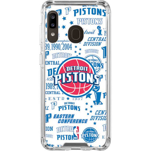 NBA Detroit Pistons Historic Blast Galaxy A30 Clear Case