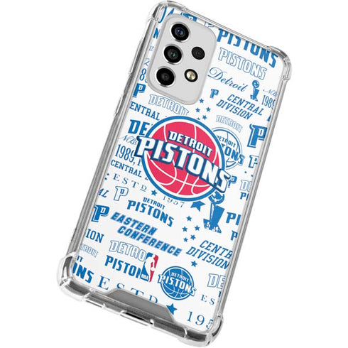 NBA Detroit Pistons Historic Blast Galaxy A53 5G Clear Case