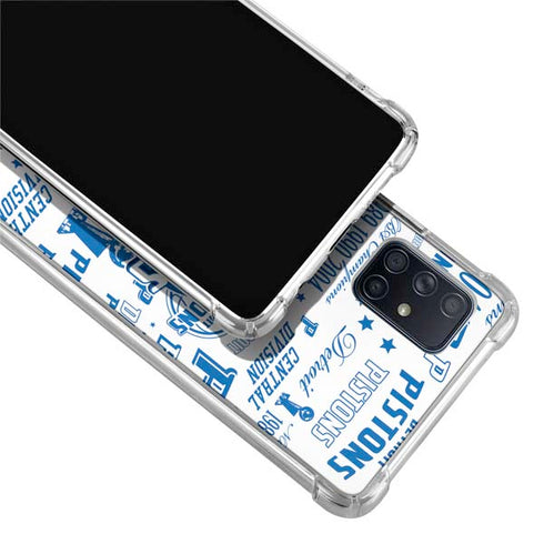 NBA Detroit Pistons Historic Blast Galaxy A71 5G Clear Case