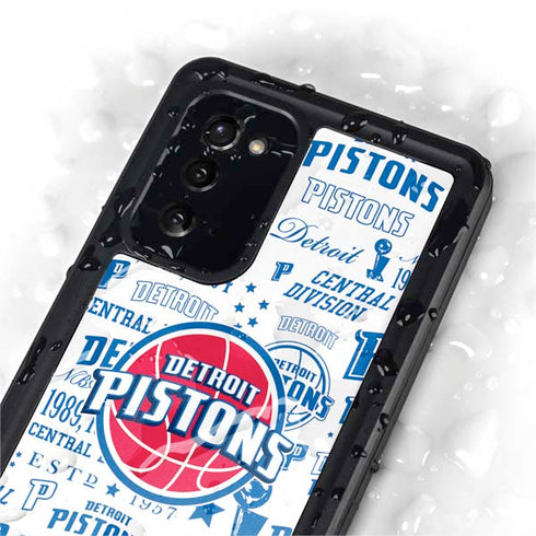 NBA Detroit Pistons Historic Blast Galaxy Note20 5G Waterproof Case