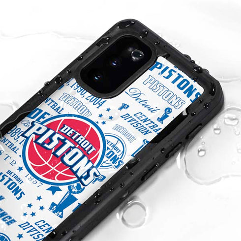 NBA Detroit Pistons Historic Blast Galaxy S20 Waterproof Case