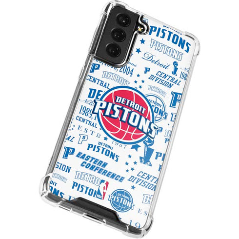 NBA Detroit Pistons Historic Blast Galaxy S21 FE Clear Case