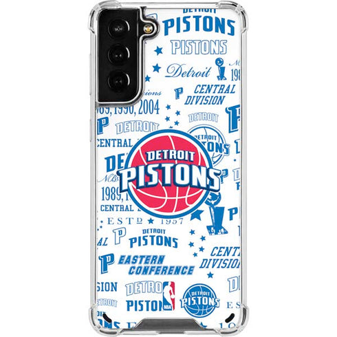 NBA Detroit Pistons Historic Blast Galaxy S21 Plus 5G Clear Case