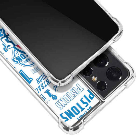 NBA Detroit Pistons Historic Blast Galaxy S21 Ultra 5G Clear Case