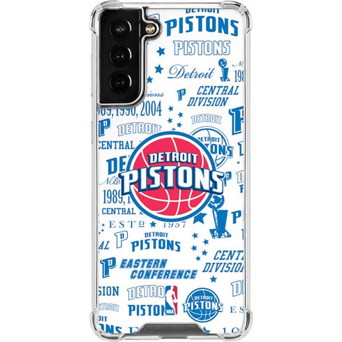 NBA Detroit Pistons Historic Blast Galaxy S22 Plus Clear Case