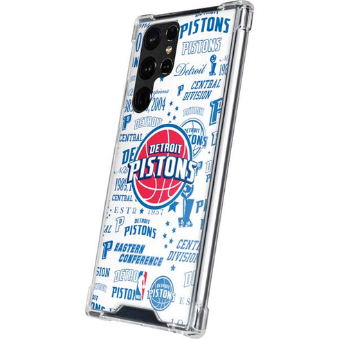 NBA Detroit Pistons Historic Blast Galaxy S22 Ultra Clear Case