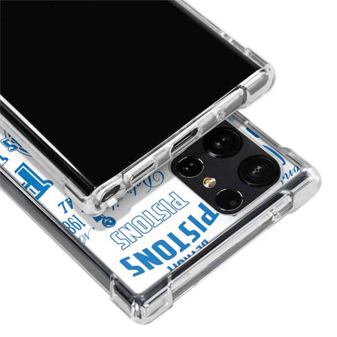 NBA Detroit Pistons Historic Blast Galaxy S22 Ultra Clear Case