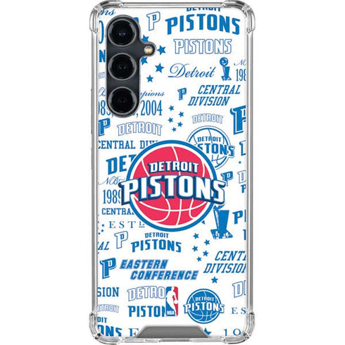 NBA Detroit Pistons Historic Blast Galaxy S23 FE Clear Case
