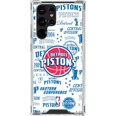 NBA Detroit Pistons Historic Blast Galaxy S24 Ultra Clear Case