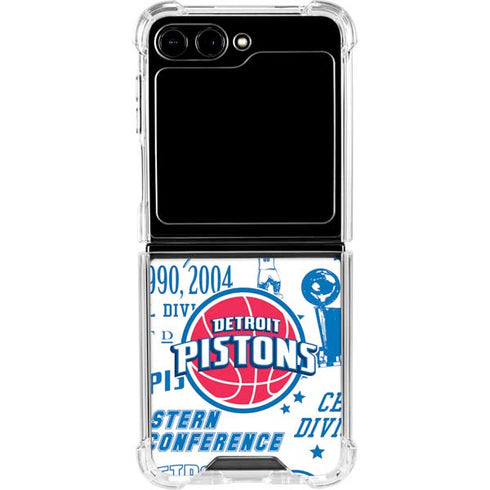 NBA Detroit Pistons Historic Blast Galaxy Z Flip5 5G Clear Case