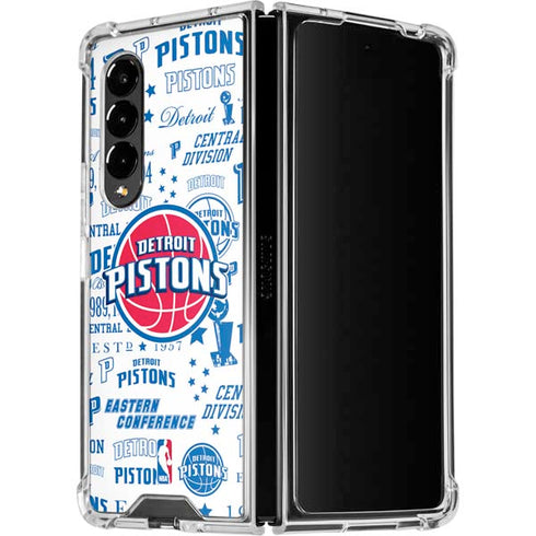 NBA Detroit Pistons Historic Blast Galaxy Z Fold4 5G Clear Case