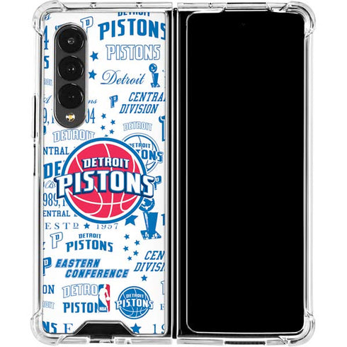 NBA Detroit Pistons Historic Blast Galaxy Z Fold4 5G Clear Case