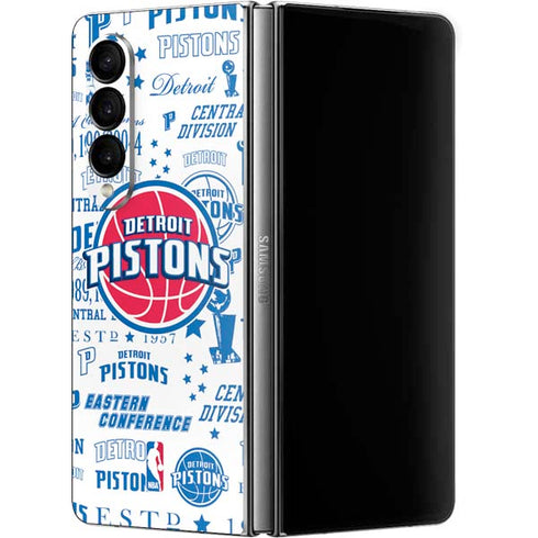 NBA Detroit Pistons Historic Blast Galaxy Z Fold4 5G Skin