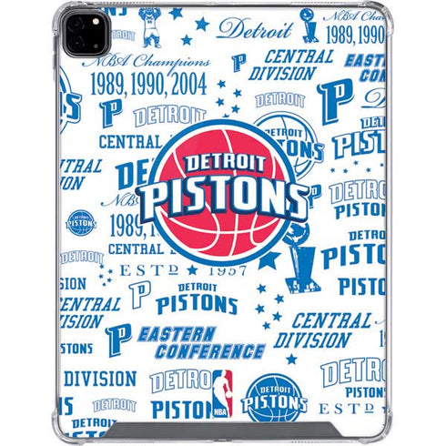 NBA Detroit Pistons Historic Blast iPad Pro 12.9in (2020) Clear Case