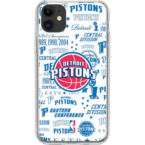 NBA Detroit Pistons Historic Blast iPhone 11 Clear Case