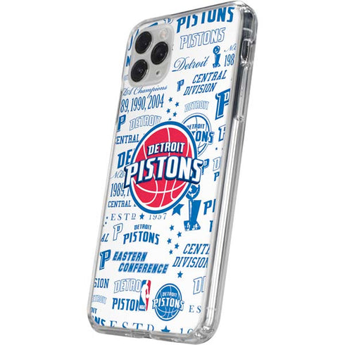 NBA Detroit Pistons Historic Blast iPhone 11 Pro Clear Case