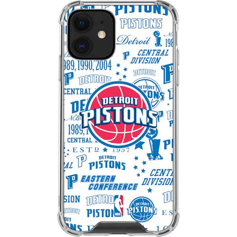NBA Detroit Pistons Historic Blast iPhone 12 Clear Case